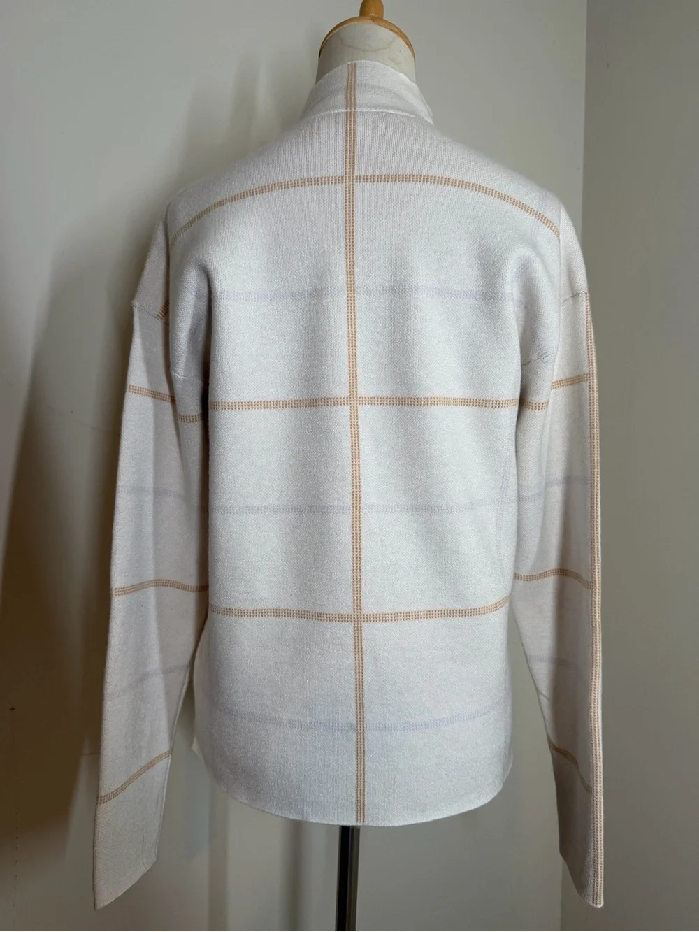 Anthropologie Women’s Lizzie Ivanna-SZ XS-Mock Neck Plaid Windowpane Sweater